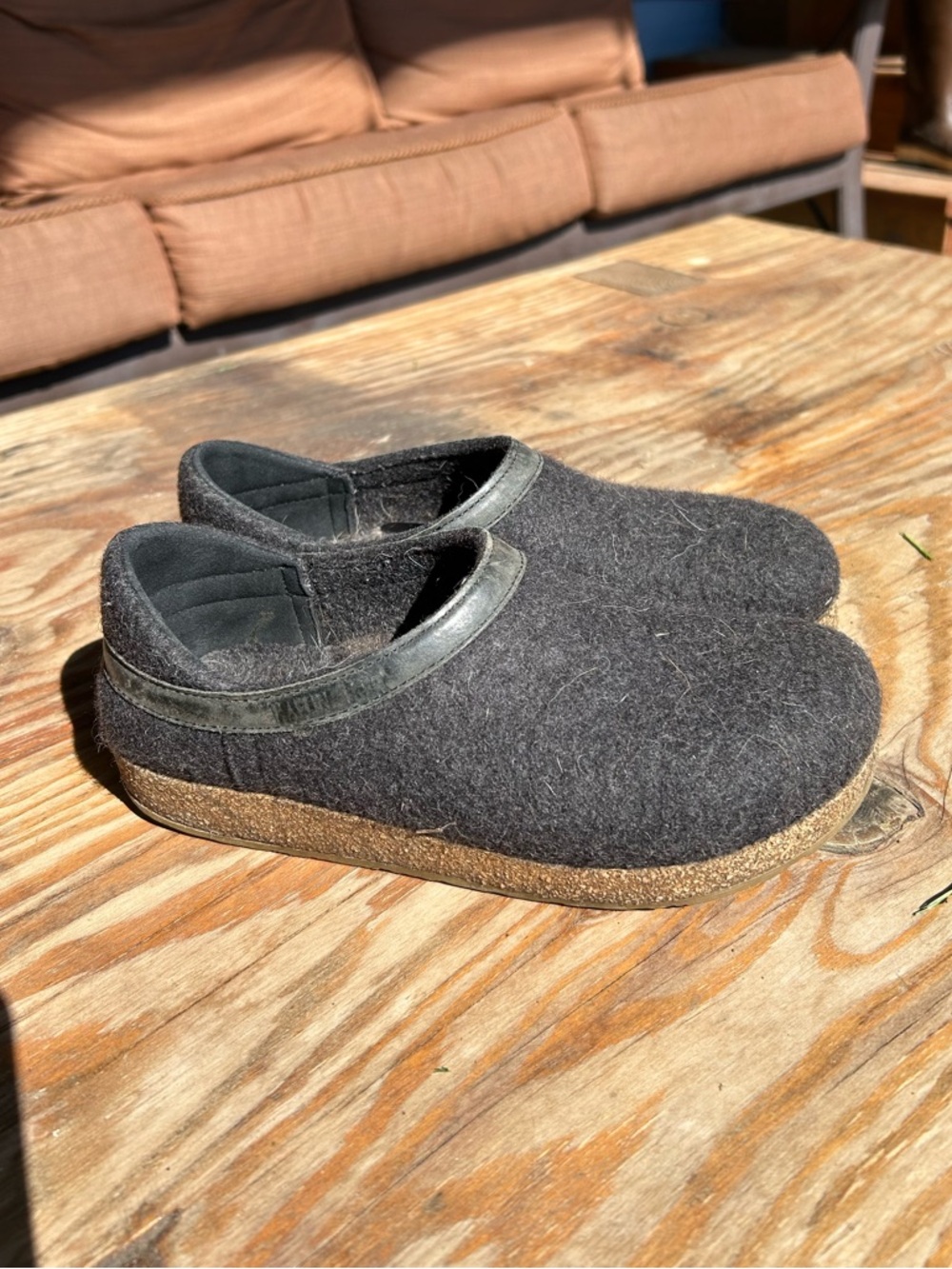 Haflinger Wool Clog, size 39